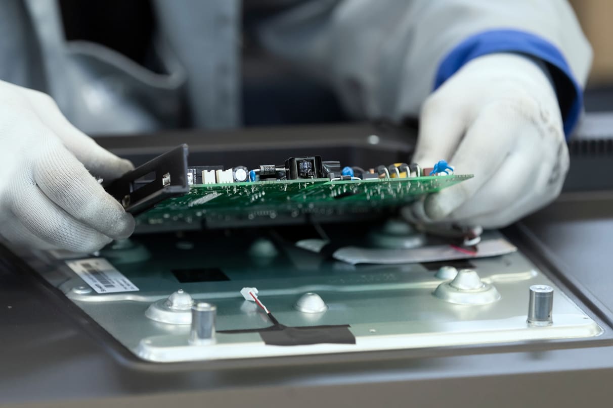 Electronics manufacturing plant in Vietnam — PCB assembly line
