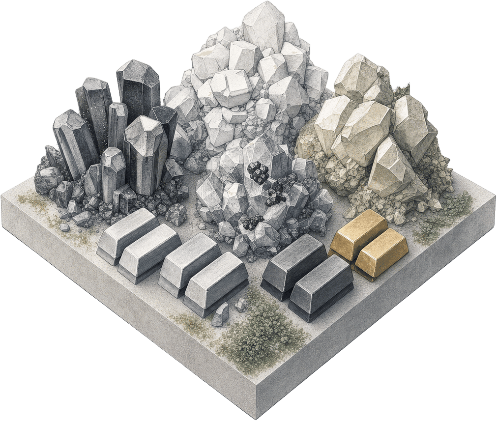 Conflict minerals guide cover showing 3TG metals and electronics supply chains